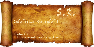 Sánta Kornél névjegykártya