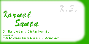 kornel santa business card